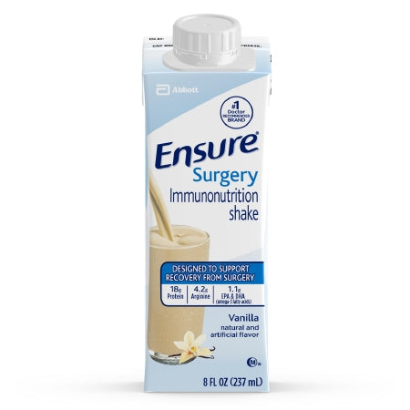Abbott Nutrition 66436 Oral Supplement Ensure Surgery Immunonutrition Shake Vanilla Flavor Liquid 8 oz. Reclosable Carton