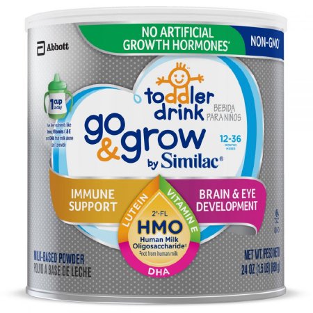 Abbott Nutrition 67151 Toddler Formula Go & Grow by Similac Non-GMO 24 oz. Can Powder Milk-Based