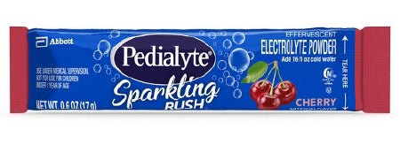 Abbott Nutrition 67220 Oral Electrolyte Solution Pedialyte Sparkling Rush Powder Packs Cherry Flavor 0.6 oz. Electrolyte