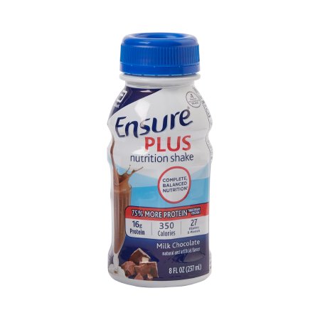 Abbott Nutrition 57266 Oral Supplement Ensure Plus Nutrition Shake Milk Chocolate Flavor Liquid 8 oz. Bottle