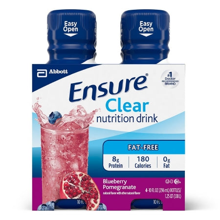Abbott Nutrition 56500 Oral Supplement Ensure Clear Blueberry Pomegranate Flavor Liquid 10 oz. Bottle