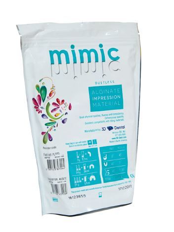 Mimic Alginate Impression Material Dust-Free 1Lb Pouch