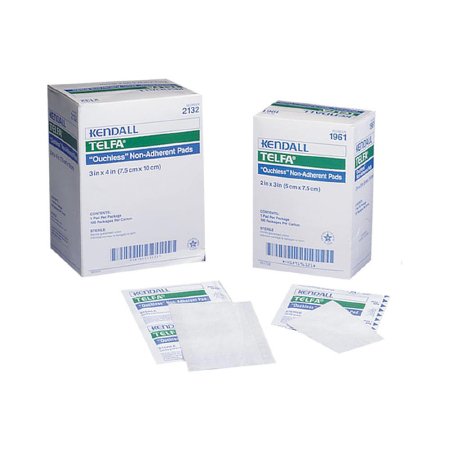 Cardinal  2891 Non-Adherent Dressing Telfa Ouchless 3 X 8 Inch NonSterile Rectangle