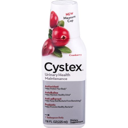 Emerson Healthcare  88947651476 Dietary Supplement Cystex Urinary Health Maintenance Ascorbic Acid / Proprietary Blend 60 mg - 1000 mg Strength Liquid 7.6 oz. Cranberry Flavor