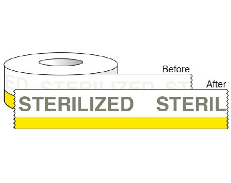 Shamrock Scientific  SIL-100-B-2 Steam Indicator Tape 1 Inch X 60 Yard Steam