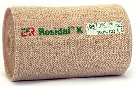 Lohmann & Rauscher  22203 Compression Bandage Rosidal K 4-7/10 Inch X 5-1/2 Yard Clip Detached Closure Tan NonSterile High Compression