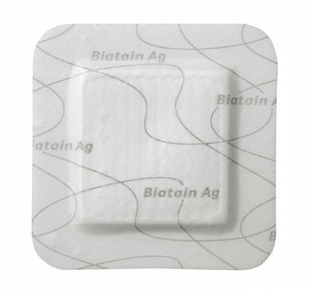 Coloplast  39636 Silver Silicone Foam Dressing Biatain Silicone Ag 3 X 3 Inch Square Sterile