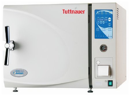 Fisher Scientific  0296441 Tuttnauer Heidolph 3545E Tabletop Autoclave Steam 12 X 15 Inch Chamber Side Hinged Door