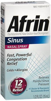 Bayer  04110081127 Sinus Relief Afrin Allergy Sinus 0.05% Strength Nasal Spray 15 mL