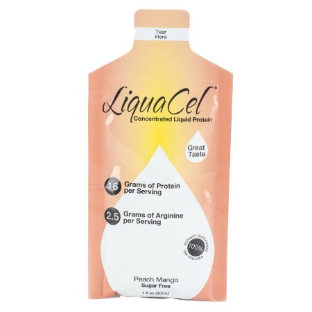 Global Health Products GH-86 Oral Supplement LiquaCel Peach Mango Flavor Liquid 1 oz. Individual Packet