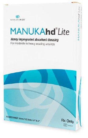 Manukamed  MM0031 Honey Impregnated Wound Dressing MANUKAhd Lite Rectangle 4 X 5 Inch Sterile