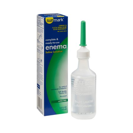 McKesson Brand 49348018620 Enema sunmark 4.5 oz. 19 Gram - 7 Gram Strength Monobasic Sodium Phosphate / Dibasic Sodium Phosphate