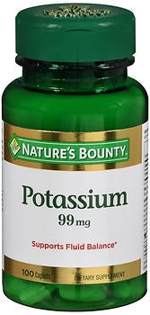 US Nutrition  74312001110 Joint Health Supplement Nature's Bounty Potassium 99 mg Strength Caplet 100 per Bottle