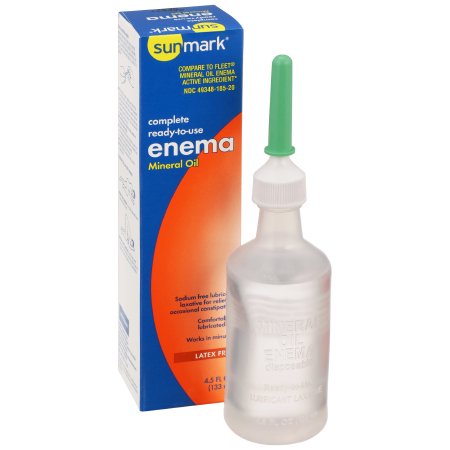 McKesson Brand 49348018520 Enema sunmark 4.5 oz. 100% Strength Mineral Oil USP