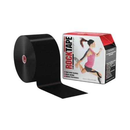 Patterson Medical Supply  081678986 Kinesiology Tape RockTape Mini Big Daddy Black 4 Inch X 5 Yard Cotton / Nylon NonSterile