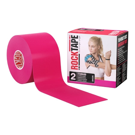 Patterson Medical Supply  081678671 Kinesiology Tape Rock Tape Pink 2 Inch X 5 Yard Cotton / Nylon NonSterile