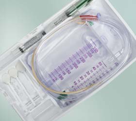 Bard  A300416A Indwelling Catheter Tray SURESTEPLUBRI-SIL I.C. Foley 16 Fr. 5 cc Balloon Silver Hyrogel Coated Silicone