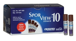 SPS Medical Supply  SVT-050 SporView 10 Sterilization Biological Indicator Vial Steam