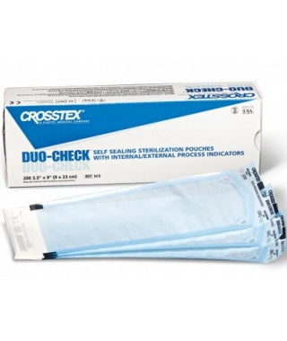 SPS Medical Supply  SC48HS Sterilization Pouch Duo-Check Ethylene Oxide (EO) Gas / Steam 4 X 8 Inch Heat Seal Paper