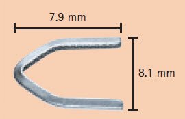 Aesculap  PL579T Kit Style Ligating Clip Challenger Ti-P Clip-Box Titanium Medium / Large 8.1 mm Silver Clip 12 Clips