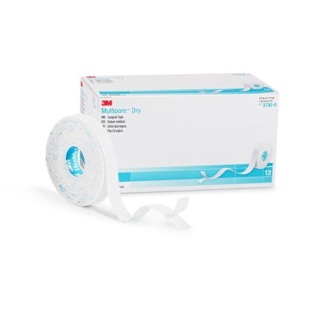 3M  3730-0 Water Resistant Dressing Retention Tape with Liner 3M Multipore Dry White 1/2 Inch X 5-1/2 Yard Pique NonSterile