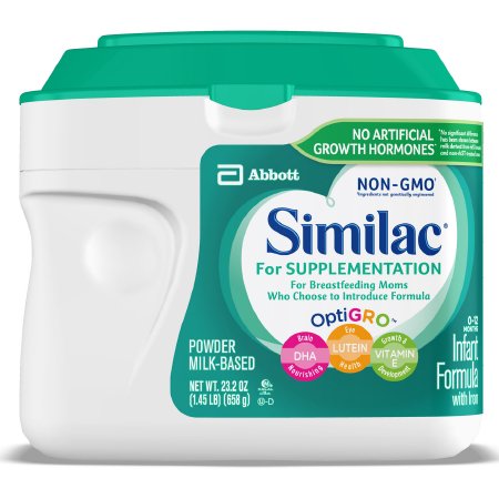 Abbott Nutrition 63013 Infant Formula Similac For Supplementation 1.45 lbs. Canister Powder Milk-Based