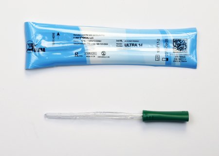 Cure Medical  ULTRA14 Urethral Catheter Cure Ultra Straight Tip Lubricated PVC 14 Fr. 6 Inch