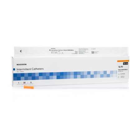 McKesson Brand 16-M1616 Urethral Catheter McKesson Straight Tip Uncoated PVC 16 Fr. 16 Inch