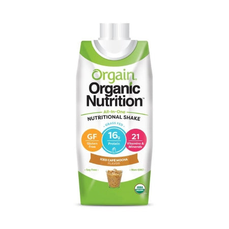 Orgain Inc 860547000075 Oral Supplement Orgain Organic Nutritional Shake Iced Café Mocha Flavor Liquid 11 oz. Carton