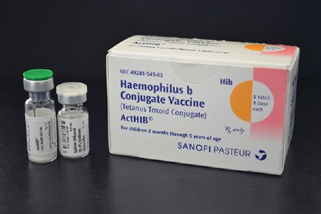 Sanofi Pasteur  545-03 ActHIB Haemophilus Influenzae Type b Vaccine (Hib) Indicated for People 2 Months to 5 Years of Age 10 mcg / 0.5 mL Injection Single-Dose Vial 0.5 mL