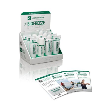 RB Health US LLC  13439 Topical Pain Relief Biofreeze Professional Counter Display 3.5% Strength Menthol Topical Gel 12 per Box