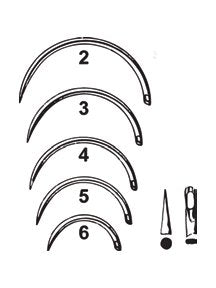 Cincinnati Surgical  098246 Taper Point Suture Needle Cincinnati Surgical 28 mm Length Mayo Catgut Type Size 6 Needle Single Use