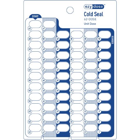 Apothecary Products  90705 Cold Seal Medication Card 62-Dose