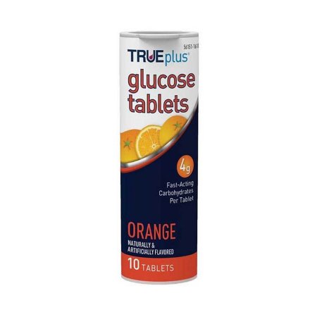 Nipro Diagnostics  P1H01RN-10 Glucose Supplement TRUEplus 10 per Bottle Chewable Tablet Orange Flavor