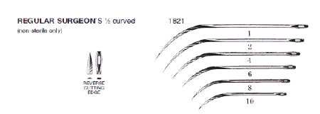 Anchor Products  1821-2R Reverse Cutting Suture Needle Anchor Regular Surgeon's Type Size 2 Needle Reusable