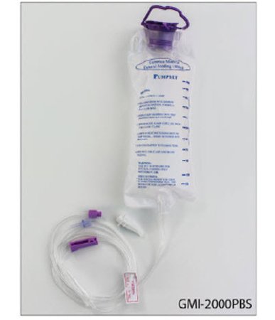 Generica Medical International GMI2000PBS Enteral Feeding Pump Bag Set with ENFit Connector Generica 1000 mL NonSterile ENFit Connector