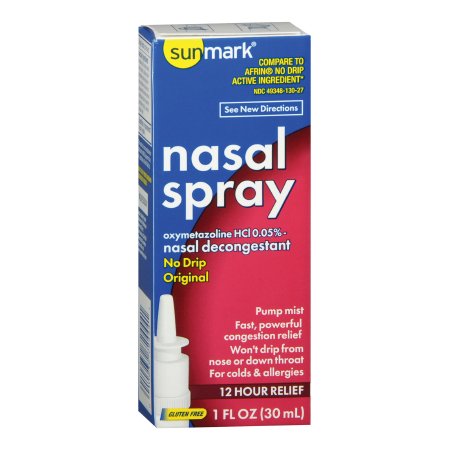 McKesson Brand 49348013027 Sinus Relief sunmark 0.05% Strength Nasal Spray 1 oz.