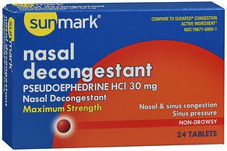 McKesson Brand 70677000501 Sinus Relief sunmark 30 mg Strength Tablet 24 per Box