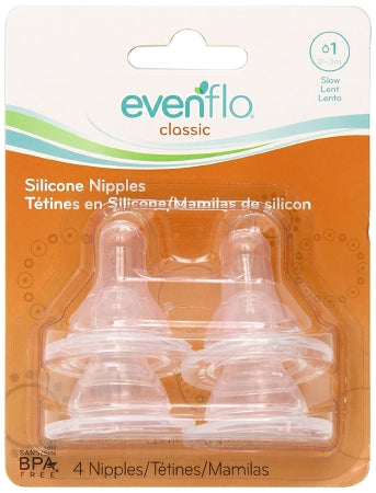 Evenflo 2114314C Nipple Evenflo Classic Standard Neck Slow Flow Tip Ages 0 Months and Up