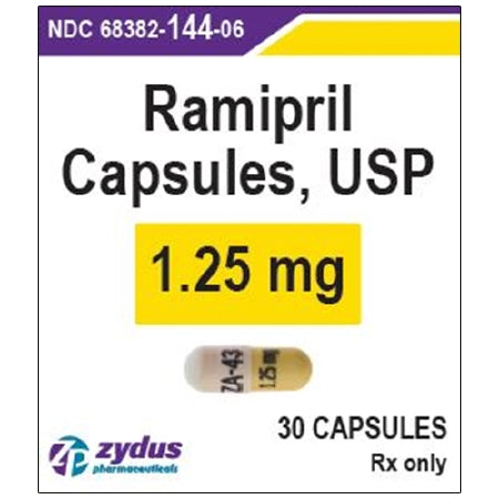 Zydus Pharmaceuticals  68382014406 Ramipril 1.25 mg Capsule Bottle 30 Capsules