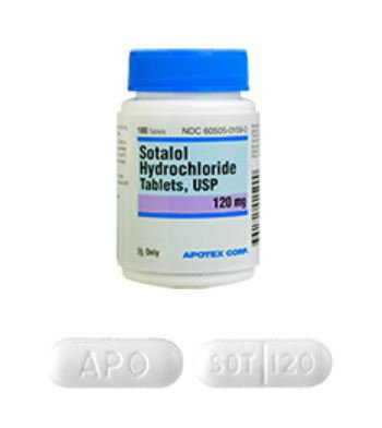 Apotex  60505015900 Sotalol HCl 120 mg Tablet Bottle 100 Tablets