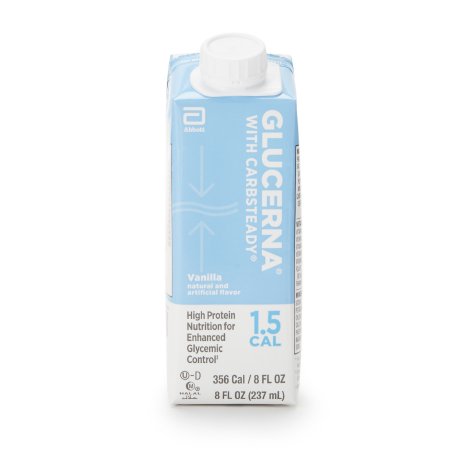 Abbott Nutrition 64920 Oral Supplement Glucerna 1.5 Cal Vanilla Flavor Liquid 8 oz. Reclosable Carton