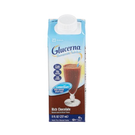 Abbott Nutrition 64929 Oral Supplement Glucerna Therapeutic Nutrition Shake Rich Chocolate Flavor Liquid 8 oz. Carton