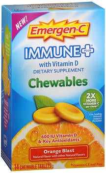 Glaxo Consumer Products  88589810030 Multivitamin Supplement Emergen-C Ascorbic Acid / Vitamin D / Vitamin E 1000 mg - 600 IU - 30 IU Strength Tablet 14 per Box Orange Flavor