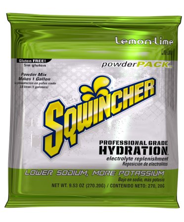 R3 Safety 33176800 Oral Electrolyte Solution Sqwincher Zero Lemon-Lime Flavor 1.76 oz. Electrolyte