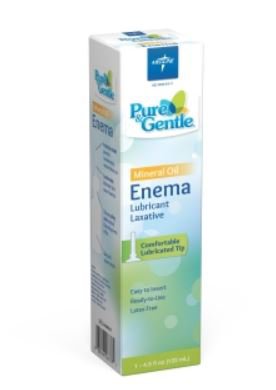 Medline  CUR095010 Enema Pure and Gentle 4.5 oz. 100% Strength Mineral Oil USP