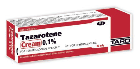 Taro  51672137302 Tazarotene 0.1% Cream Tube 30 Gram