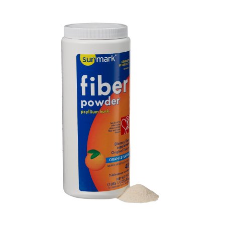 McKesson Brand 01093981344 Fiber Supplement sunmark Orange Flavor Powder 19 oz. Psyllium Husk