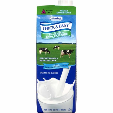 Hormel Food Sales 73625 Thickened Beverage Thick & Easy Dairy 32 oz. Carton Milk Flavor Liquid IDDSI Level 2 Mildly Thick