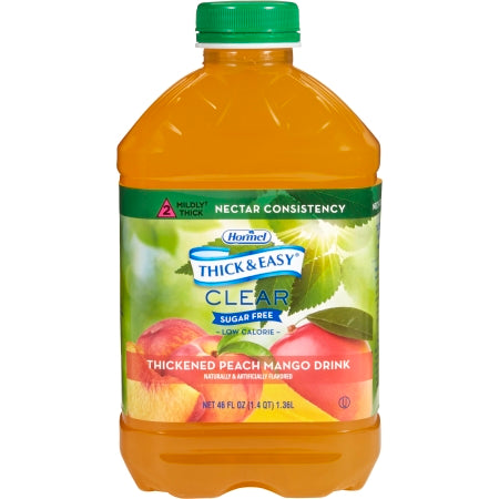 Hormel Food Sales 79018 Thickened Beverage Thick & Easy Sugar Free 46 oz. Bottle Peach Mango Flavor Liquid IDDSI Level 2 Mildly Thick